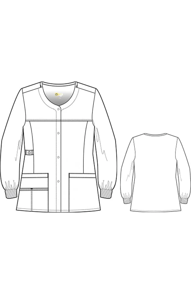 WonderWink Clearance Women's Constance Snap Front Solid Scrub Jacket - Image 4