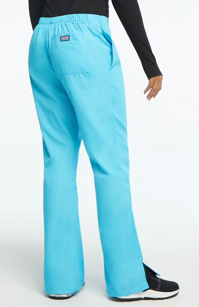Cherokee Workwear Women's Natural Rise Flare Leg Scrub Pants - Image 5