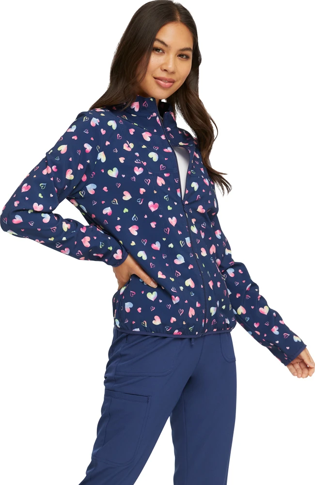 Heartsoul Clearance Women's Packable Loving Art Print Scrub Jacket - Image 5