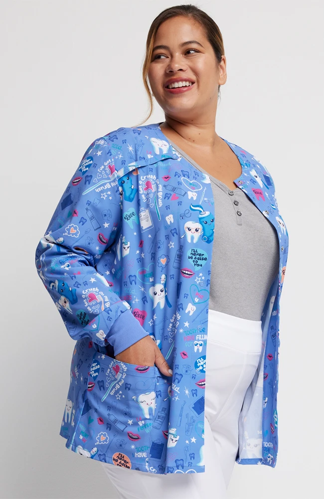 Dickies Women's Fillings For You Print Scrub Jacket - Image 5