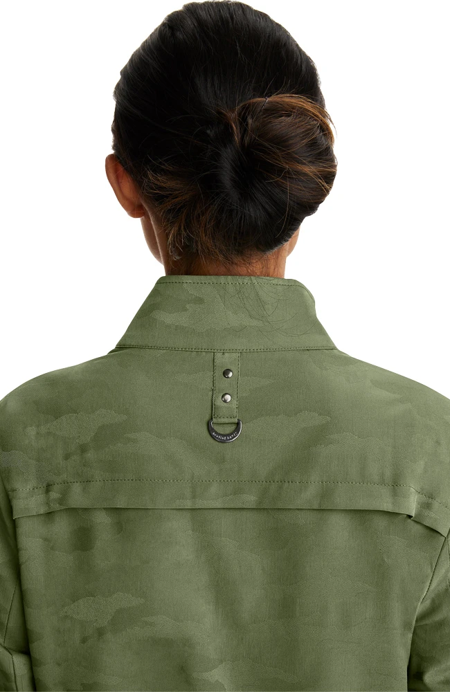 Healing Hands Women's Zip Front Destini Camo Scrub Jacket - Image 5