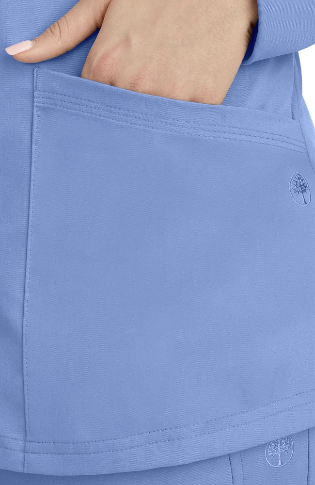 Healing Hands Women's Daisy Snap Warm Up Solid Scrub Jacket - Image 5