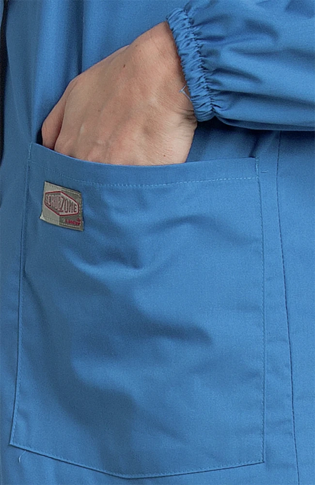 Landau Women's Warm Up Solid Scrub Jacket - Image 5