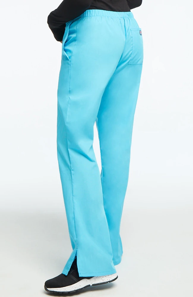Cherokee Workwear Women's Natural Rise Flare Leg Scrub Pants - Image 6
