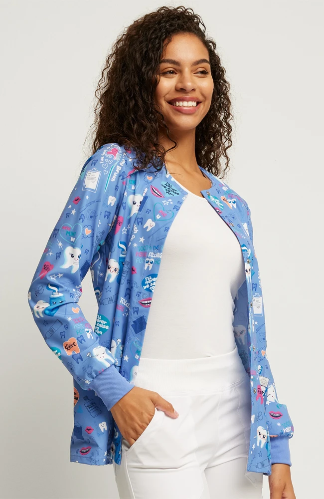 Dickies Women's Fillings For You Print Scrub Jacket - Image 6