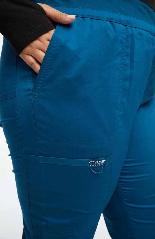 Cherokee Workwear Women's Drawstring Tapered Leg Scrub Pant - Image 7