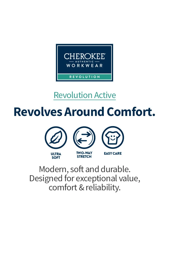 Cherokee Workwear Clearance Unisex Zip Front Solid Scrub Jacket - Image 5