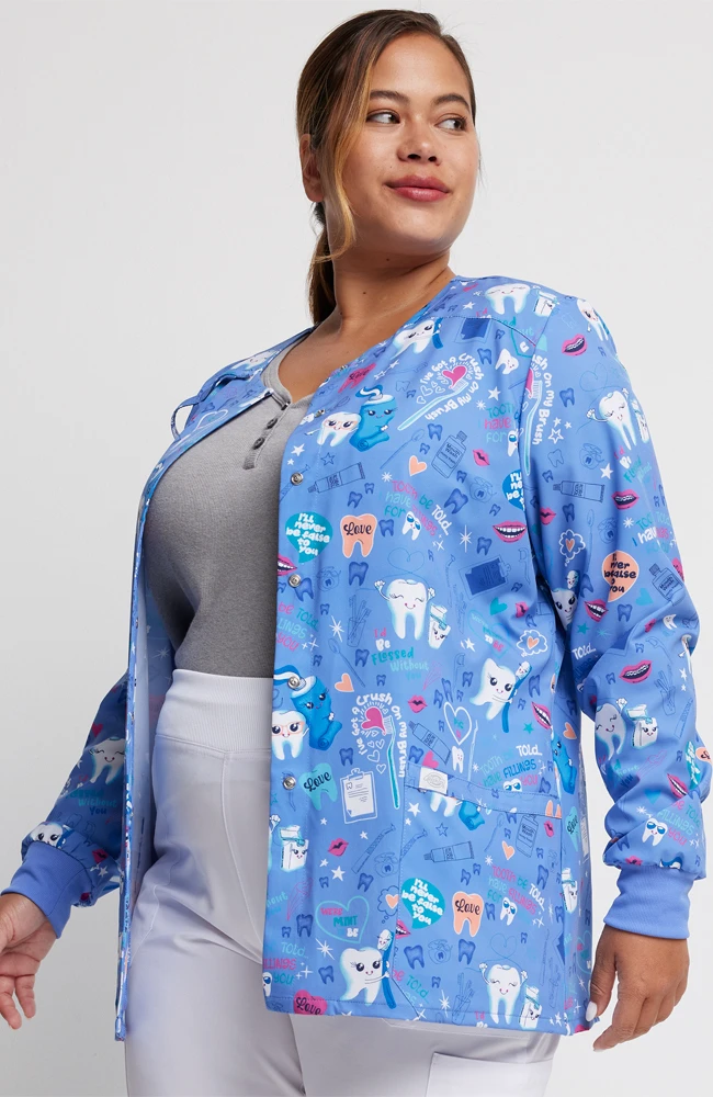 Dickies Women's Fillings For You Print Scrub Jacket - Image 7